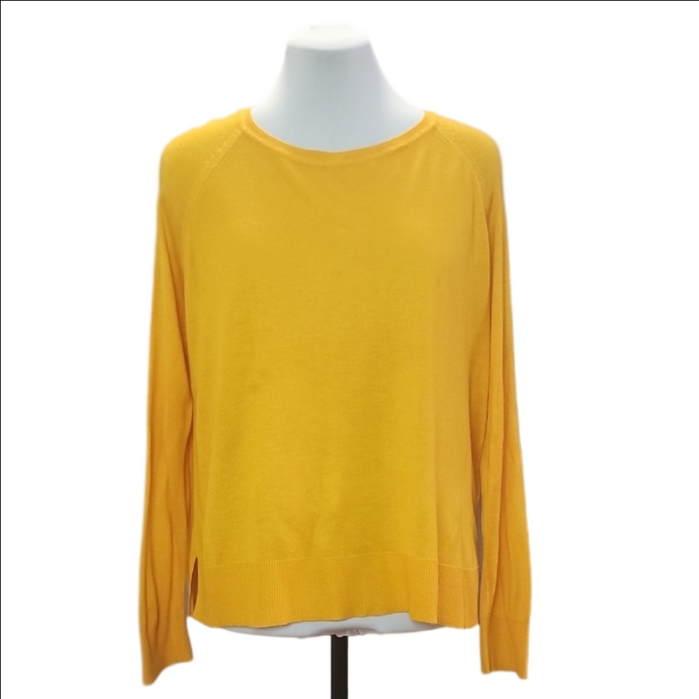 Zara Yellow Crew Neck Sweater